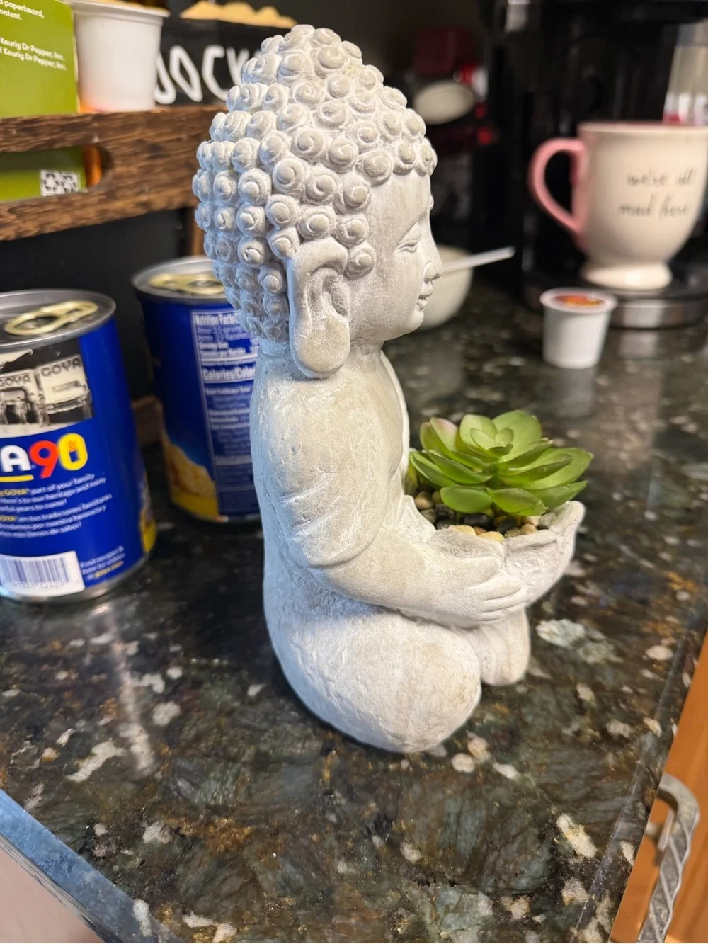Meditative Buddha Succulent Planter - Gray